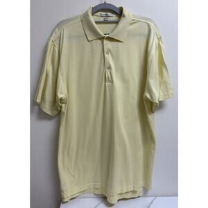Peter Millar Polo Shirt Men's Medium Yellow
 100% Cotton Classic Fit